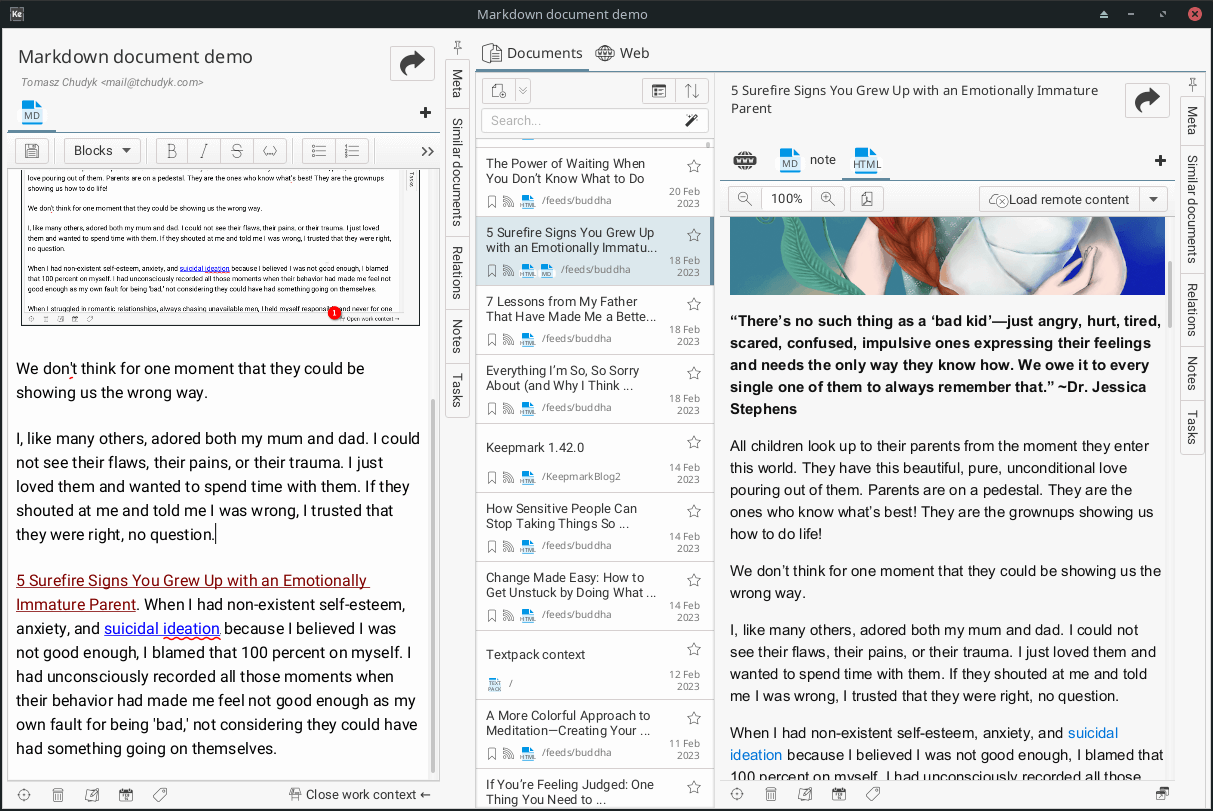 Screenshots for notes